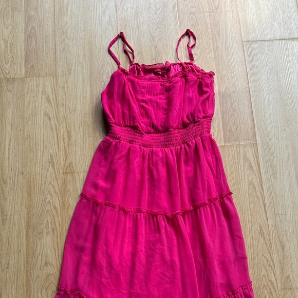 Guess Size Large Bright Pink Maxi Dress feminine flirty sexy - Picture 14 of 15